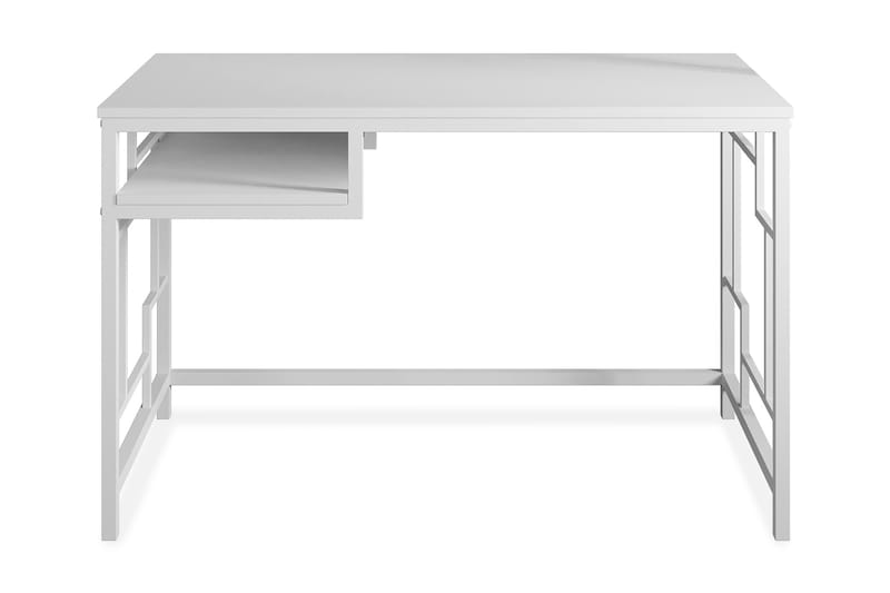 Skrivbord Handen 120 cm med Förvaring Hylla - Vit - Skrivbord - Datorbord