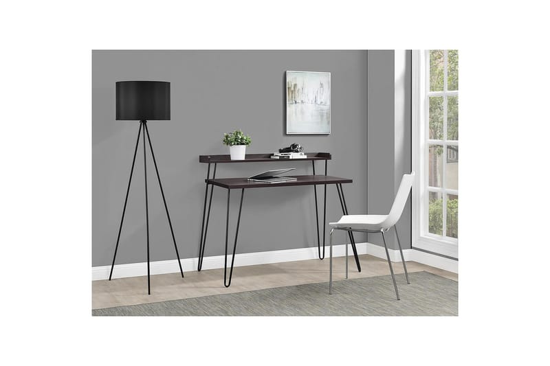 Skrivbord Haven 114 cm med Förvaring Hylla Espresso/Svart - Dorel Home - Möbler - Bord & matgrupp - Kontorsbord - Skrivbord