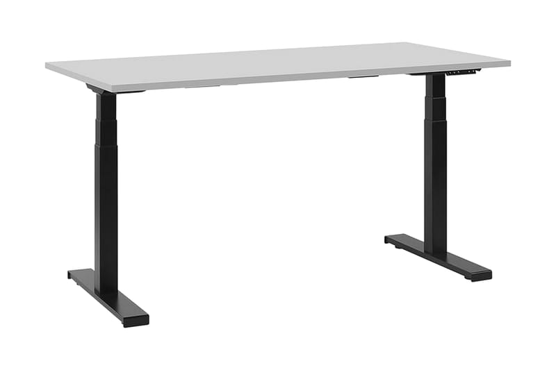 Skrivbord Hengrove 130 cm Elektriskt Justerbart - Grå/Svart - Skrivbord - Datorbord - Höj och sänkbart skrivbord