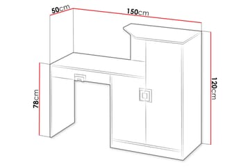 Skrivbord Hermanboda 150 cm med Förvaring Låda + Skåp - Beige/Vit - Möbler - Bord & matgrupp - Kontorsbord - Skrivbord