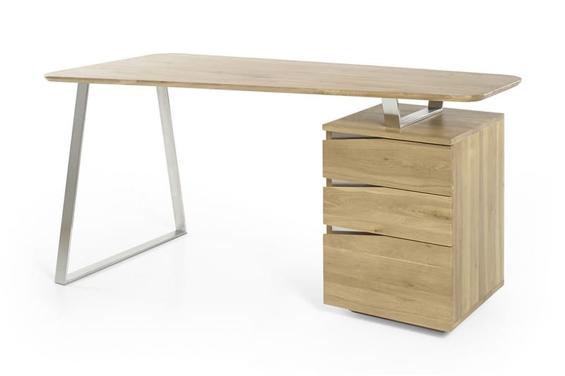 Skrivbord Hilana 150 cm med Förvaring 3 Lådor - Massiv Ek - Möbler - Bord & matgrupp - Kontorsbord - Skrivbord