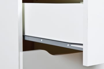 Skrivbord Hilbre 115 cm med Förvaring Låda + Skåp - Vit - Möbler - Bord & matgrupp - Kontorsbord - Skrivbord