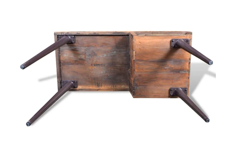 Skrivbord i återvunnet trä med järnben - Flerfärgad - Skrivbord - Datorbord