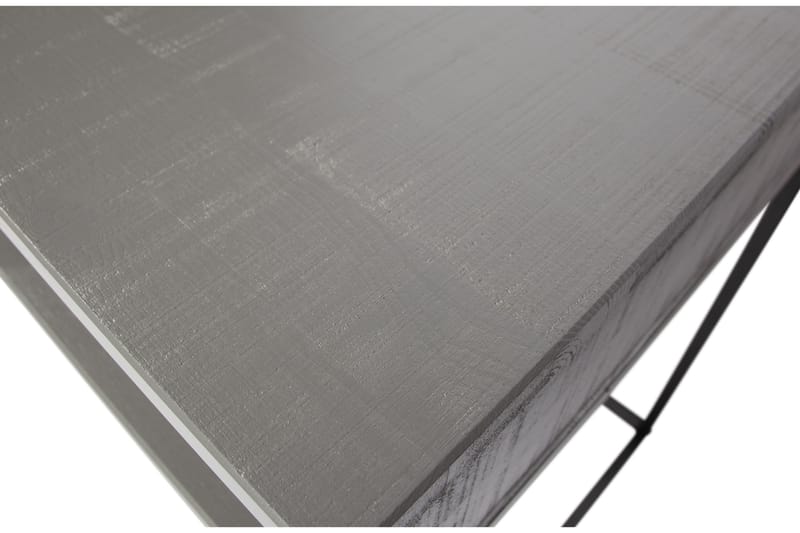 Skrivbord Janey 130 cm med Förvaring Låda + Hylla - Grå/Svart - Skrivbord - Datorbord