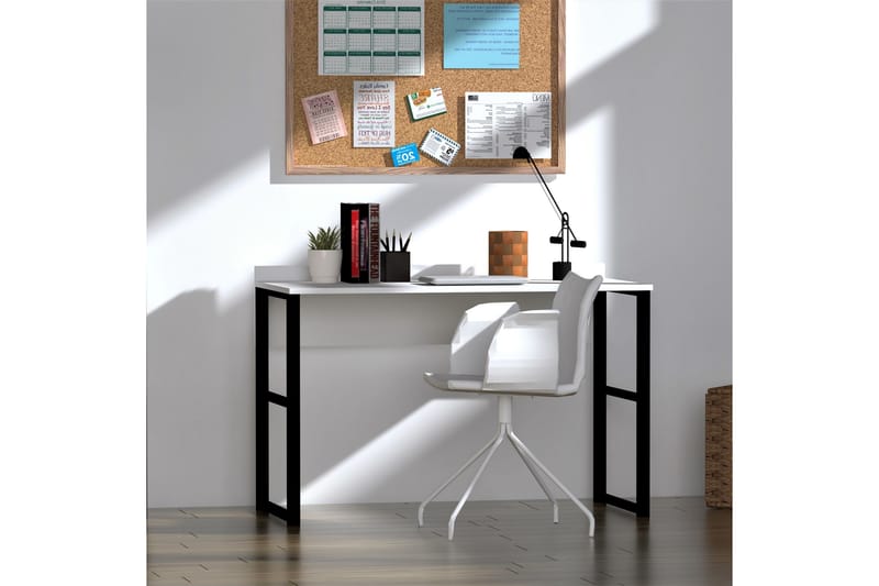 Skrivbord Kayran 120 cm - Vit/Svart - Möbler - Bord & matgrupp - Kontorsbord - Skrivbord