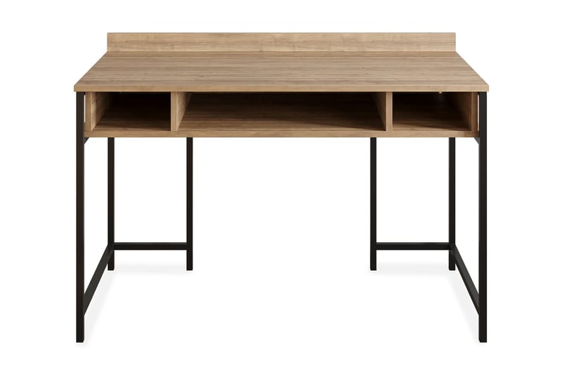 Skrivbord Kerkejaure 120 cm med Förvaring Hyllor - Svart - Skrivbord - Datorbord