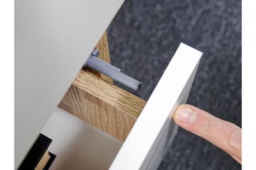 Skrivbord Kublis 130 cm med Förvaring Lådor - Grå/Vit - Möbler - Bord & matgrupp - Kontorsbord - Skrivbord
