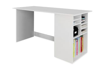 Skrivbord Lalenius 120 cm med Förvaring Hyllor - Vit - Möbler - Bord & matgrupp - Kontorsbord - Skrivbord