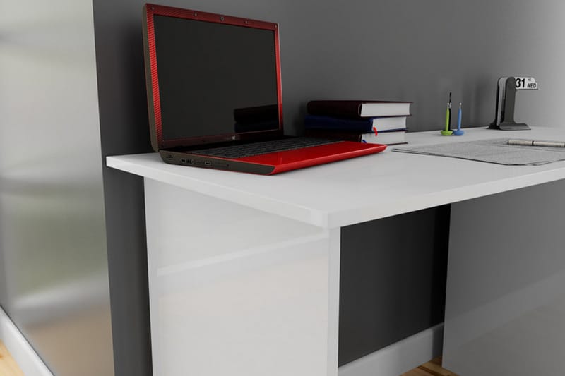 Skrivbord Lalenius 120 cm med Förvaring Hyllor - Vit - Möbler - Bord & matgrupp - Kontorsbord - Skrivbord