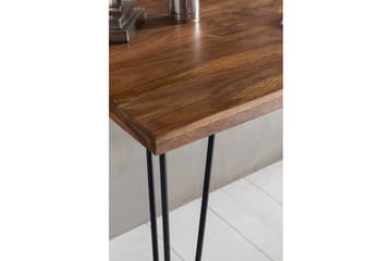 Skrivbord Lochside 130 cm med Förvaring Låda - Massivt Trä/Svart - Möbler - Bord & matgrupp - Kontorsbord - Skrivbord