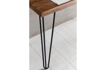 Skrivbord Lochside 130 cm med Förvaring Låda - Massivt Trä/Svart - Möbler - Bord & matgrupp - Kontorsbord - Skrivbord