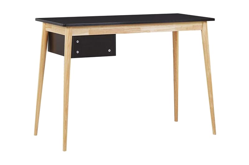 Skrivbord Margraten 106 cm med Förvaring 2 Lådor - Svart/Ljusbrun - Skrivbord - Datorbord