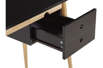 Skrivbord Margraten 106 cm med Förvaring 2 Lådor - Svart/Ljusbrun - Möbler - Bord & matgrupp - Kontorsbord - Skrivbord