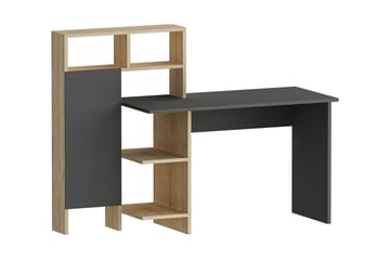 Skrivbord Mazirbe 135 cm med Förvaring Hyllor + Skåp