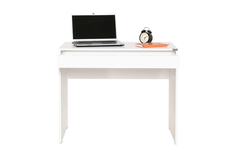 Skrivbord Mazirbe 90 cm med Förvaring Låda - Vit - Skrivbord - Datorbord