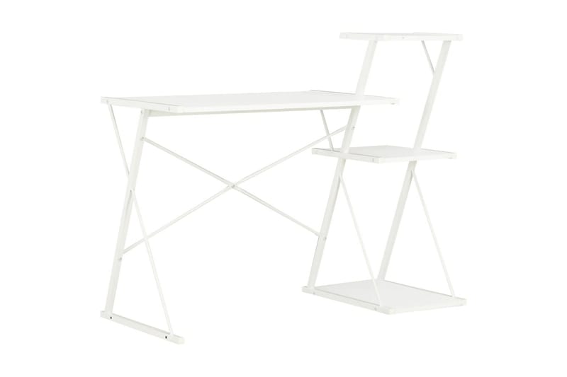 Skrivbord med hylla vit 116x50x93 cm - Vit - Skrivbord - Datorbord