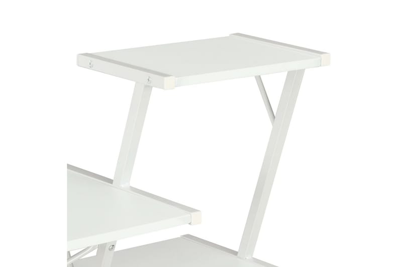 Skrivbord med hylla vit 116x50x93 cm - Vit - Skrivbord - Datorbord