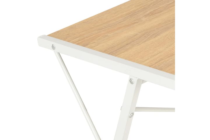Skrivbord med hylla vit och ek 116x50x93 cm - Vit - Skrivbord - Datorbord