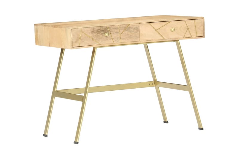 Skrivbord med lådor 100x55x75 cm massivt mangoträ - Brun - Sekretär - Skrivbord
