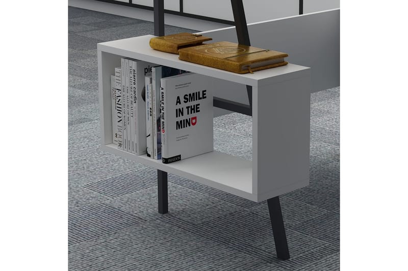 Skrivbord Memondo 120x73,8x120 cm med förvaring - Vit - Skrivbord - Datorbord