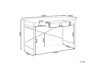 Skrivbord Middie 120 cm med Förvaring Låda - Ljust Trä - Möbler - Bord & matgrupp - Kontorsbord - Skrivbord