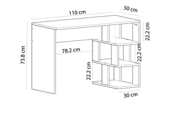 Skrivbord Myle 110 cm - Valnöt - Möbler - Bord & matgrupp - Kontorsbord - Skrivbord