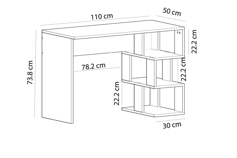 Skrivbord Myle 110 cm - Valnöt - Möbler - Bord & matgrupp - Kontorsbord - Skrivbord