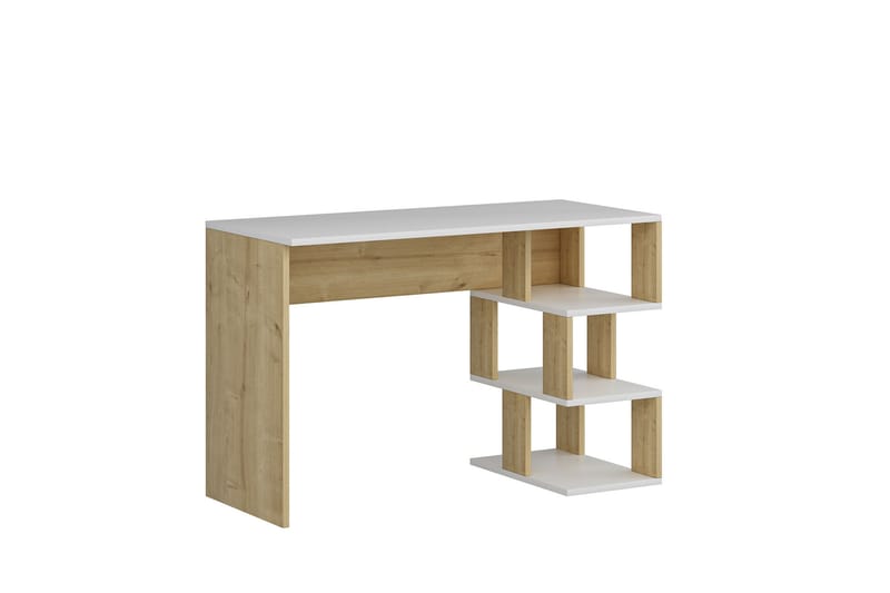Skrivbord Myle 110 cm - Vit/Natur - Möbler - Bord & matgrupp - Kontorsbord - Skrivbord