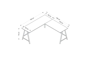 Skrivbord Nagender 180 cm - Vit - Möbler - Bord & matgrupp - Kontorsbord - Skrivbord