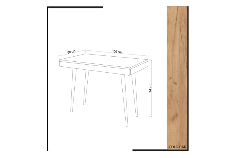 Skrivbord Naidaj 100 cm - Ekfärg - Möbler - Bord & matgrupp - Kontorsbord - Skrivbord