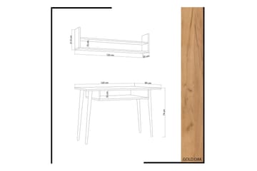 Skrivbord Naidaj 120 cm med Förvaring Vägghylla - Trä - Möbler - Bord & matgrupp - Kontorsbord - Skrivbord
