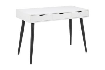 Skrivbord Neptun 110 cm med Förvaring 3 Lådor - Vit/Svart - Möbler - Bord & matgrupp - Kontorsbord - Skrivbord