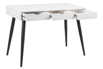 Skrivbord Neptun 110 cm med Förvaring 3 Lådor - Vit/Svart - Möbler - Bord & matgrupp - Kontorsbord - Skrivbord