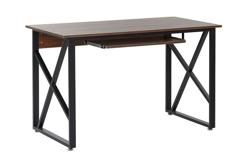 Skrivbord Quardon 120 cm - Mörkt Trä/Svart - Skrivbord - Datorbord
