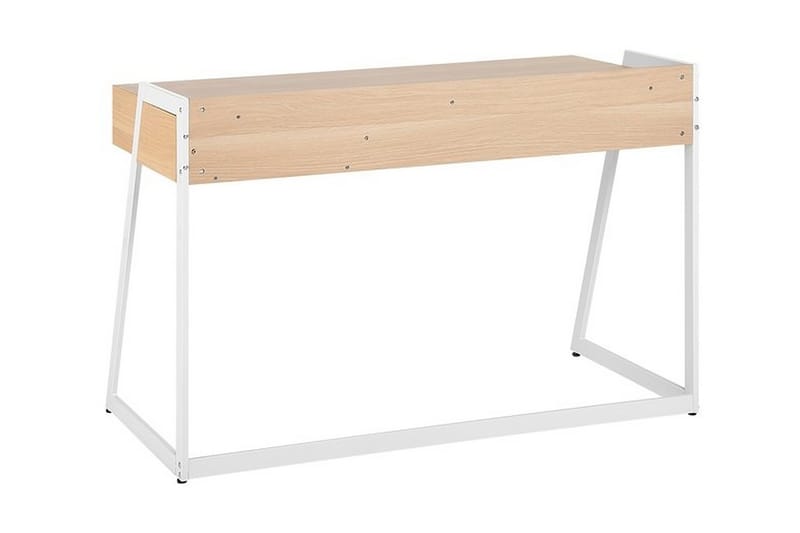 Skrivbord Quitoi 120 cm med Förvaring Låda - Vit/Ljusbrun - Möbler - Bord & matgrupp - Kontorsbord - Skrivbord