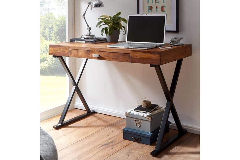 Skrivbord Rachid 120 cm Rektangulär - Natur - Möbler - Bord & matgrupp - Kontorsbord - Skrivbord