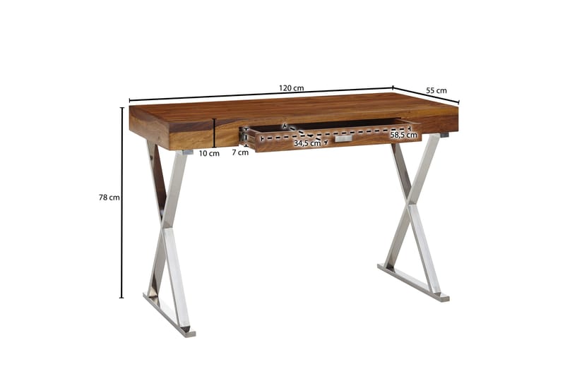 Skrivbord Rachid 120 cm Rektangulär - Natur - Möbler - Bord & matgrupp - Kontorsbord - Skrivbord