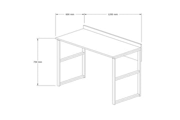 Skrivbord Ranada 120 cm - Mörkbrun/Svart - Möbler - Bord & matgrupp - Kontorsbord - Skrivbord