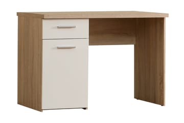 Skrivbord Schappach 110 cm med Förvaring Låda + Skåp - Brun/Vit - Möbler - Bord & matgrupp - Kontorsbord - Skrivbord