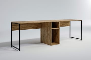 Skrivbord Selonnet 140 cm med Förvaring Hyllor - Natur/Svart - Möbler - Bord & matgrupp - Kontorsbord - Skrivbord