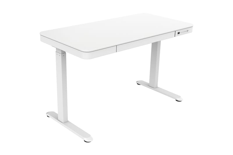 Skrivbord Shabus 120 cm Höj och Sänkbar - Vit - Skrivbord - Höj och sänkbart skrivbord - Datorbord