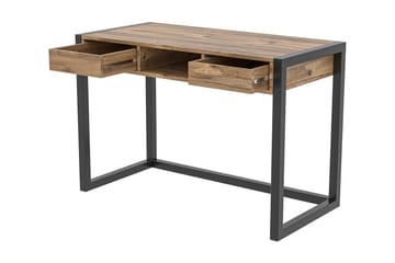 Skrivbord Shatz 115 cm med Förvaring Lådor + Hylla - Trä/Natur/Svart - Möbler - Bord & matgrupp - Kontorsbord - Skrivbord