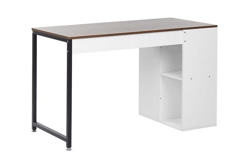 Skrivbord Silvelle 120 cm med Förvaring - Mörkt Trä/Vit - Möbler - Bord & matgrupp - Kontorsbord - Skrivbord