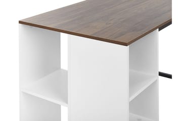 Skrivbord Silvelle 120 cm med Förvaring - Mörkt Trä/Vit - Möbler - Bord & matgrupp - Kontorsbord - Skrivbord