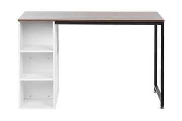 Skrivbord Silvelle 120 cm med Förvaring - Mörkt Trä/Vit - Möbler - Bord & matgrupp - Kontorsbord - Skrivbord
