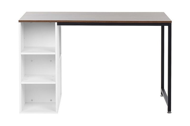 Skrivbord Silvelle 120 cm med Förvaring - Mörkt Trä/Vit - Möbler - Bord & matgrupp - Kontorsbord - Skrivbord