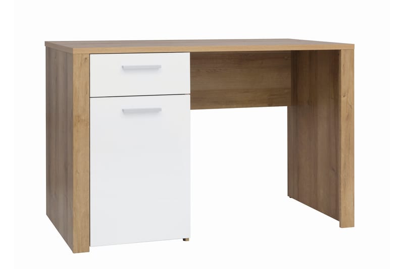 Skrivbord Sitar 120 cm med Förvaring Låsa + Skåp - Ek/Vit - Möbler - Bord & matgrupp - Kontorsbord - Skrivbord