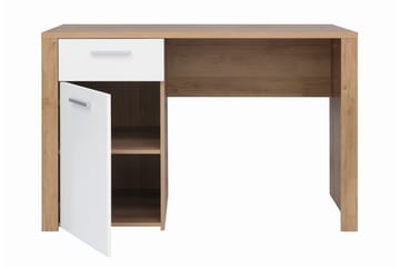 Skrivbord Sitar 120 cm med Förvaring Låsa + Skåp - Ek/Vit - Möbler - Bord & matgrupp - Kontorsbord - Skrivbord