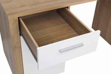 Skrivbord Sitar 120 cm med Förvaring Låsa + Skåp - Ek/Vit - Möbler - Bord & matgrupp - Kontorsbord - Skrivbord