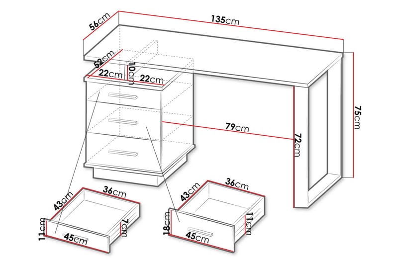 Skrivbord - Svart|Ek - Möbler - Bord & matgrupp - Kontorsbord - Skrivbord